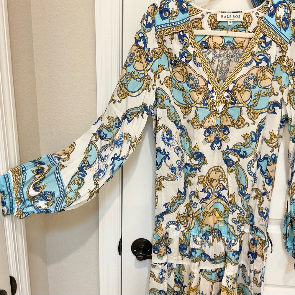 Hale Bob Garland Blouson Dress Size M, EUC - Picture 4 of 6